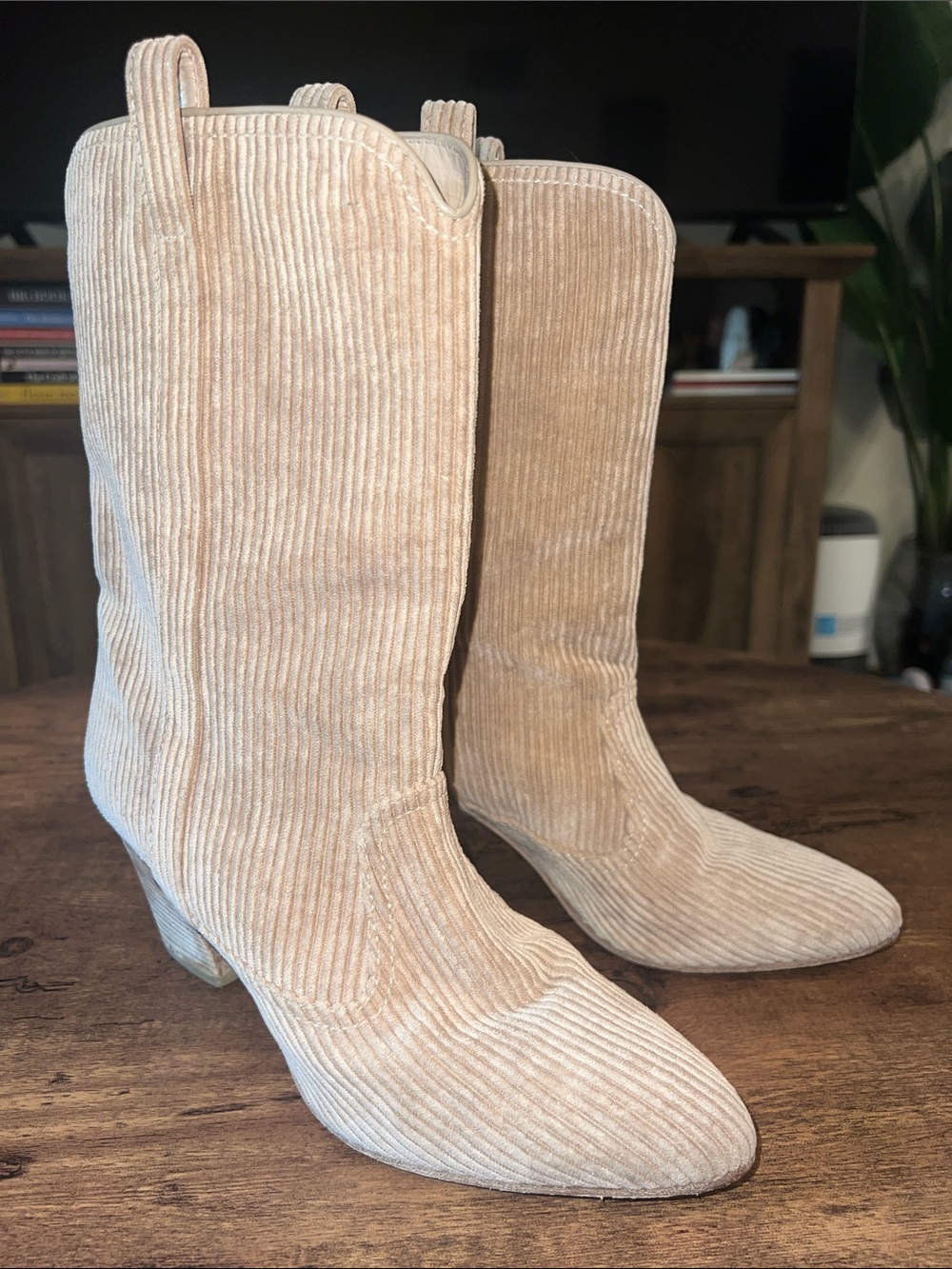 Laurence Dacade Beige Corduroy Heeled Boots - Picture 3 of 14